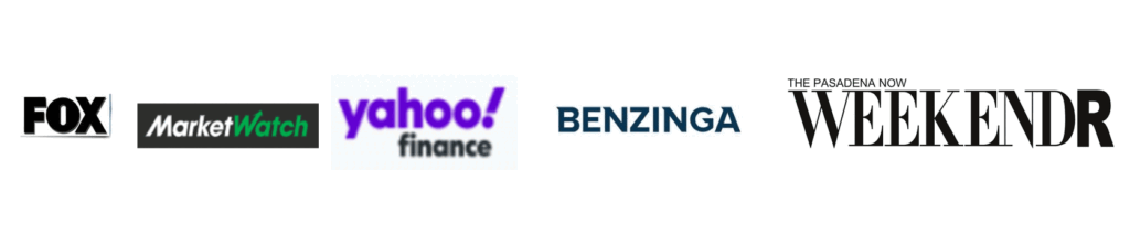 Fox, Marketwatch, Yahoo Finance, Benzinga, Pasadena Now