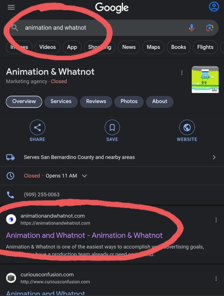 Animation and whatnot SEO 